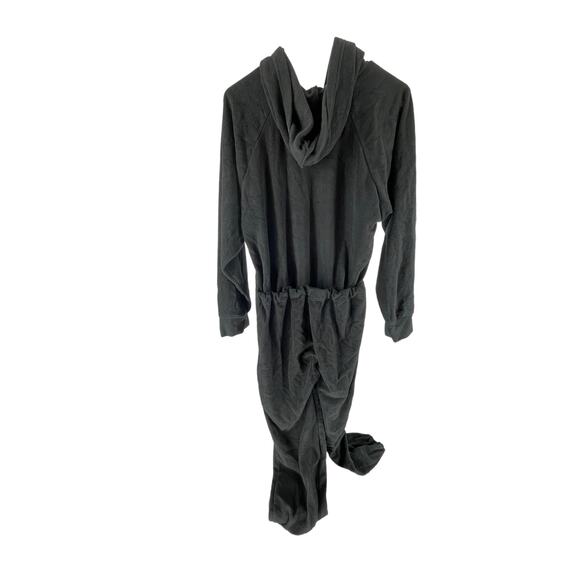 Xmas Coming Black Fleece One-Piece Sleepwear Pajama Outfit Men's Size Small - Picture 8 of 10